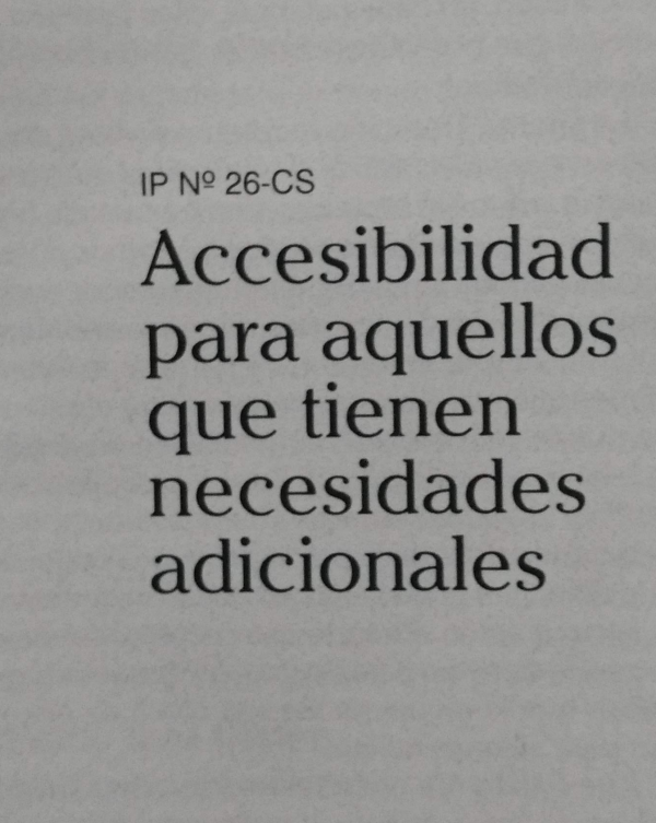 Folleto Accesibilidad para aquellos que tienen necesidades adicionales
