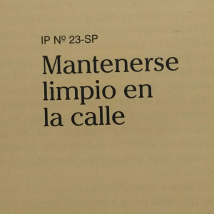 Folleto Mantenerse limpio en la calle