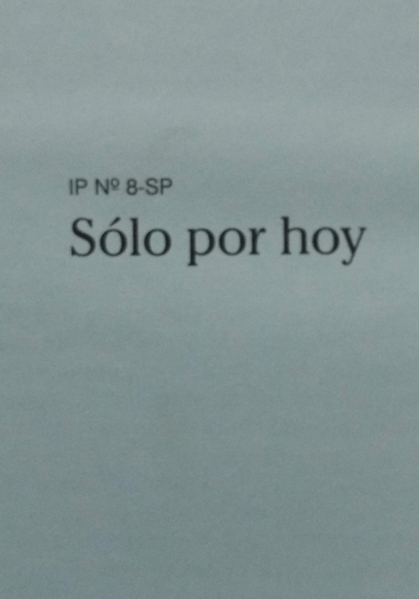 Folleto Solo por hoy