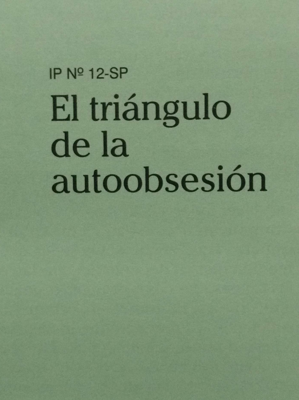 Folleto El triángulo de la autoobsesión